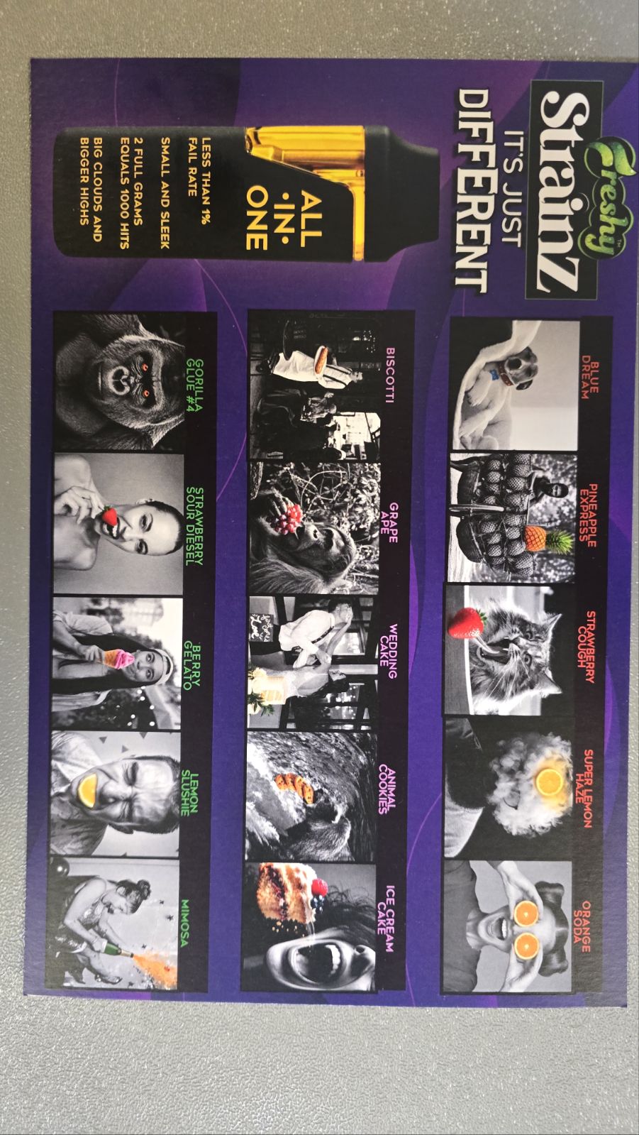 small strainz menu