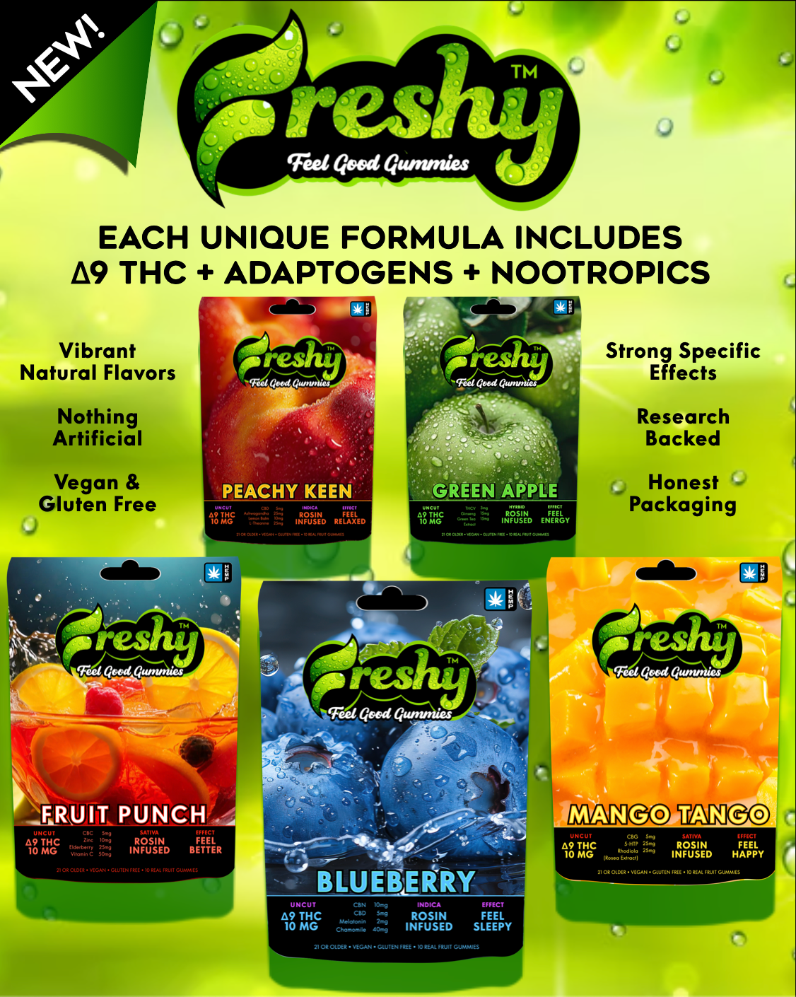 Freshy Feel Good Gummiez Menu