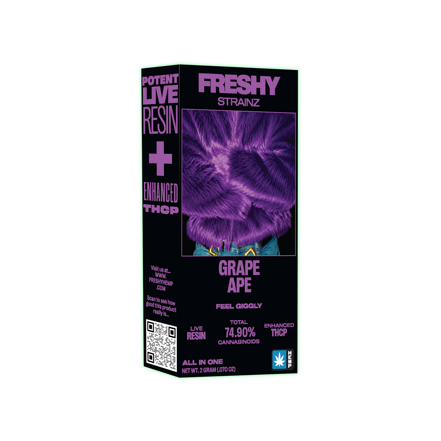 Strainz 2G Live Resin Enhanced THCP Disposable Vape – Grape Ape