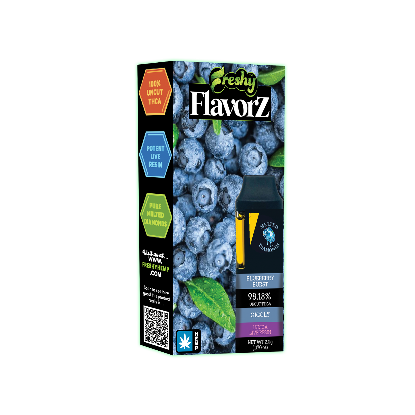 Freshy 2G THCA Disposable Vape – Blueberry Burst