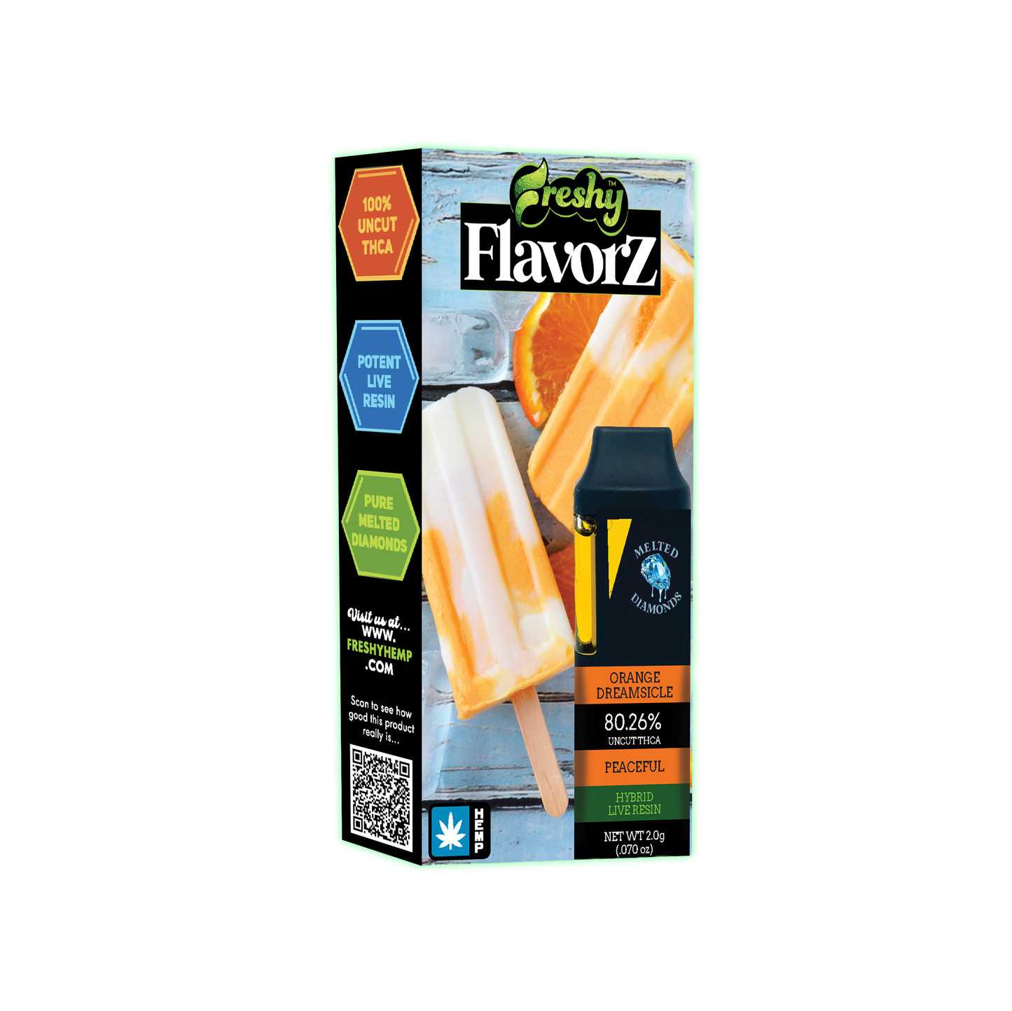 Freshy 2G THCA Disposable Vape – Orange Dreamsicle